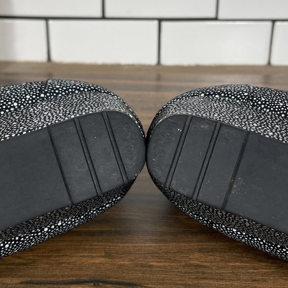 Clarks Vendra Daisy Womens Sz 7 Shoes Black Nubuck Peep Toe Wedge Pump Heels - Picture 8 of 12